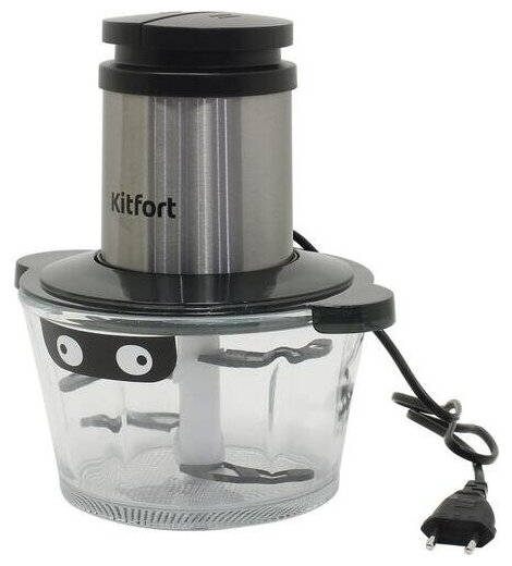Измельчитель Kitfort КТ-3082, 250 Вт, черный/серебристы - фотография № 2