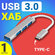 USB-концентратор GSMIN B15 (разветвитель Type-С HUB) 3xUSB 2.0 + ...