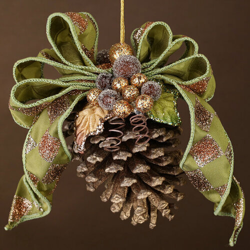 Изображение товара Елочная игрушка Нарядная Шишка: Лес Саксен 20 см, подвеска, Winter Deco, 2007433