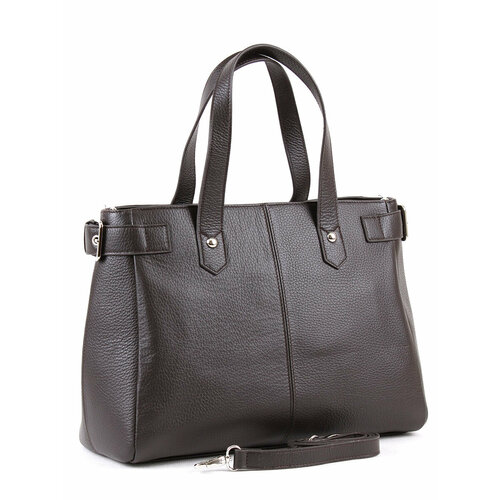 Сумка тоут Медведково, фактура зернистая, коричневый