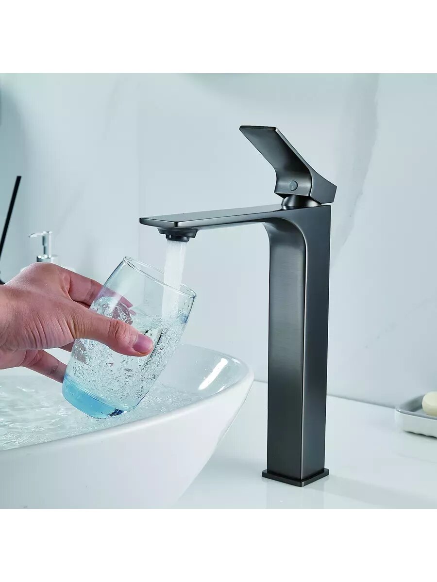 Смеситель S6111T для раковины чаши графит — фото 1