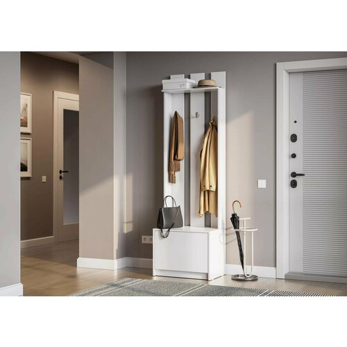 Вешалка Айден ВШ06-600 - Белый ЛДСП, МебельТИ