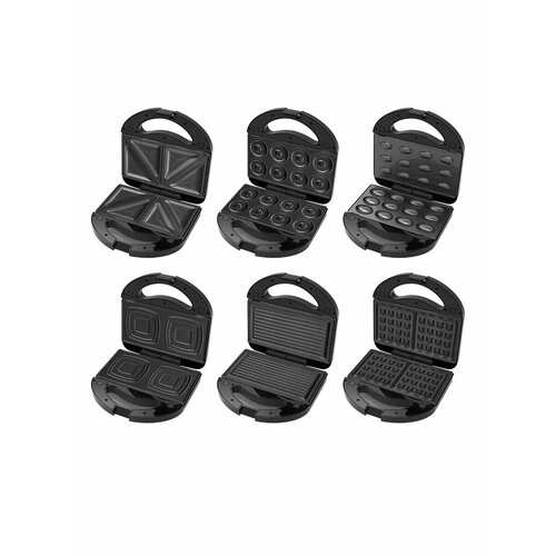 Прибор для выпечки 6 в 1 мультипекарь 1000Вт 2474₽