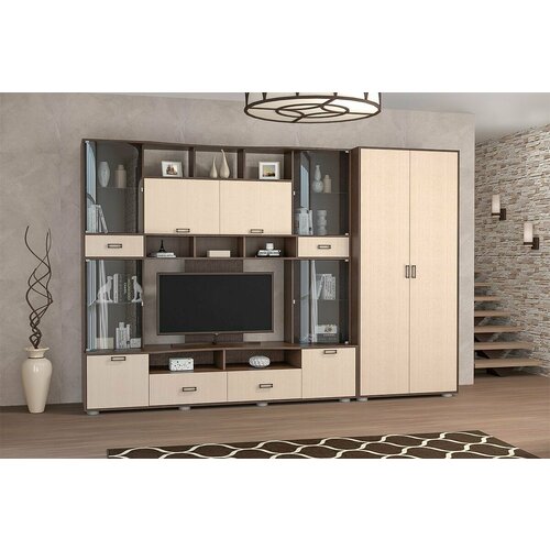 Комплект мебели для гостиной Аллегро композиция 4 Дуб БелфортВенге линум 34558₽