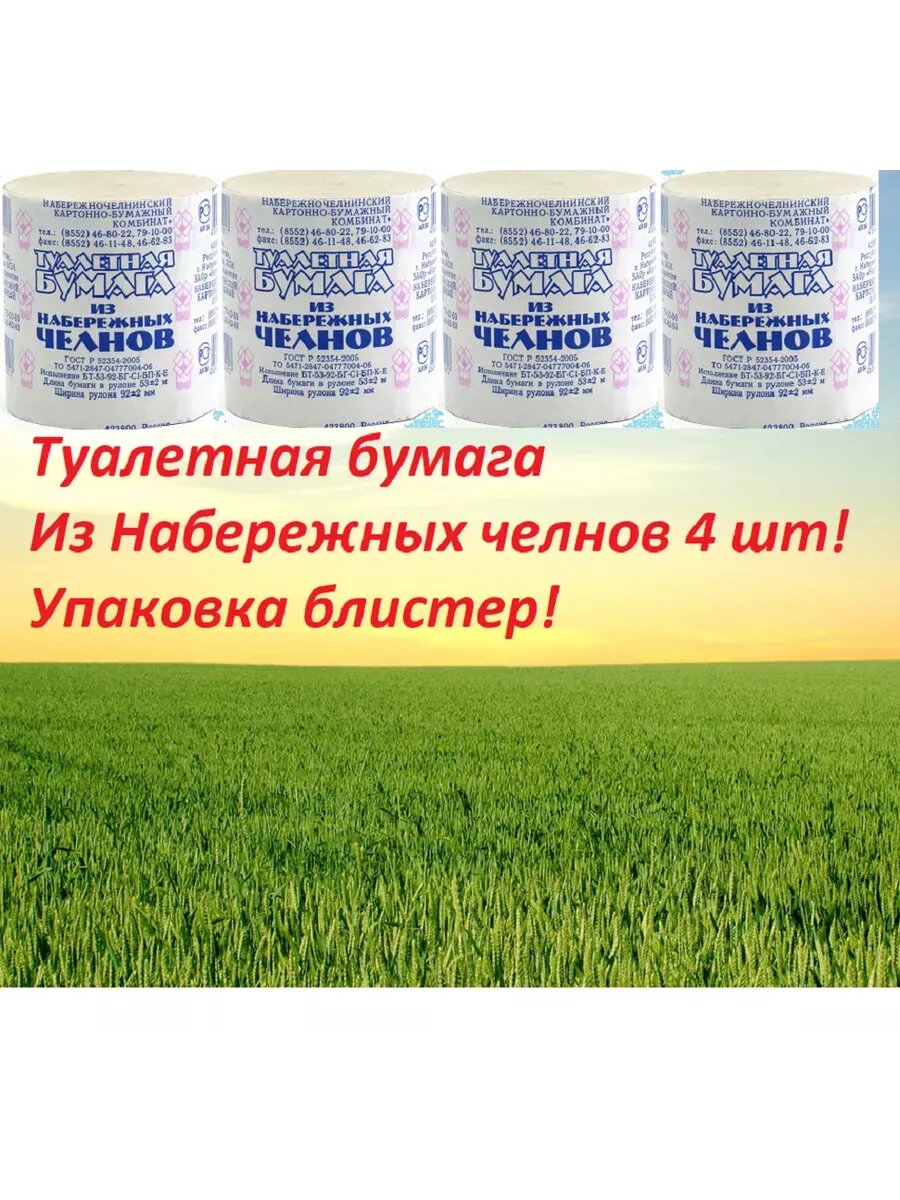 Туалетная бумага Набережные Челны 4 штуки