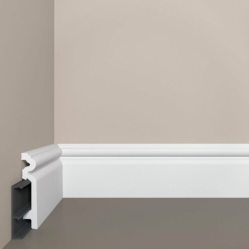 Изображение товара Плинтус напольный с монтажной планкой bello deco ударопрочный П14 90х19x2000 мм
