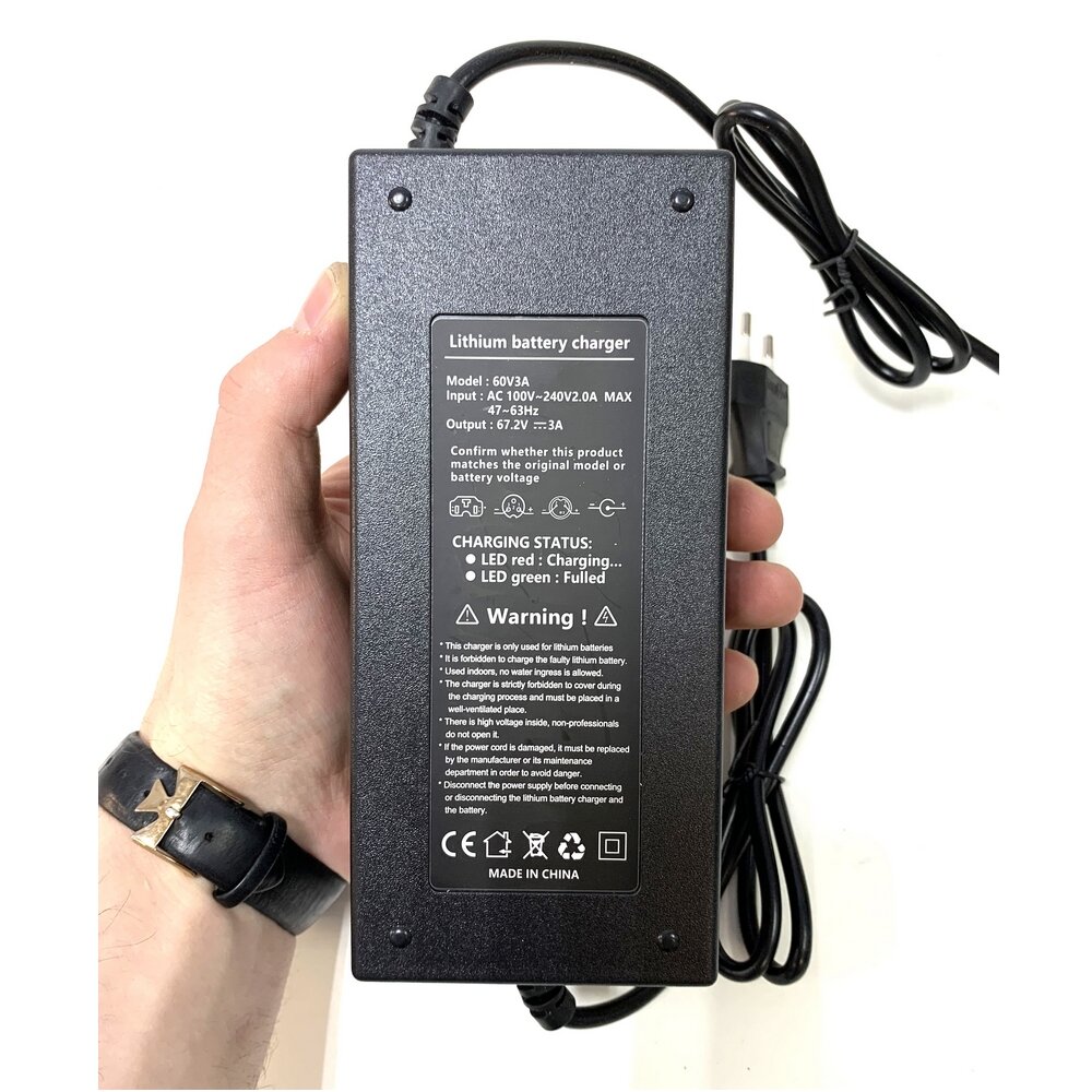 Зарядное устройство для электросамоката /электровелосипеда колхозник 60V 3A — фото 1