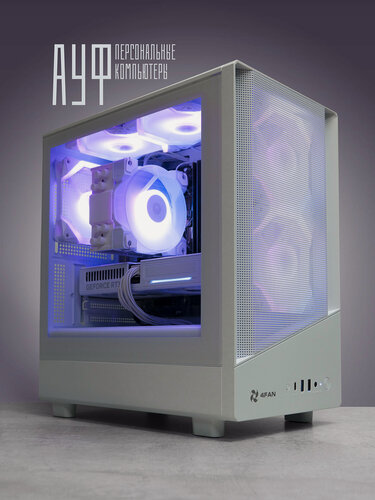 Изображение товара Компьютер АуфПК i5-12400f, RTX 5060ti White OC, 16Gb DDR4, 256Gb SSD, игровой, белый Indi c управляемой подсветкой ARGB