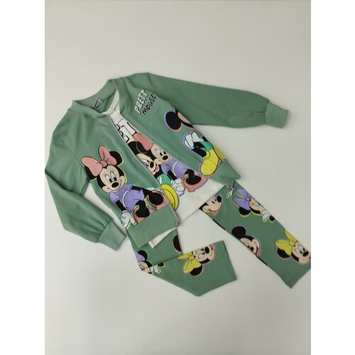 Комплект одежды Мой Ангелок, олимпийка и брюки, повседневный стиль, размер 128, зеленый