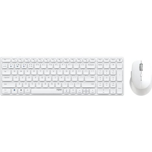 Клавиатура + мышь Rapoo 9700M WHITE клав: белый мышь: белый USB беспроводная Bluetooth/Радио slim Multimedia (14522)