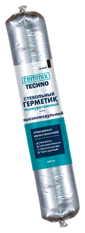 Герметик стекольный полиуретановый высокомодульный Cemmix (300мл) белый