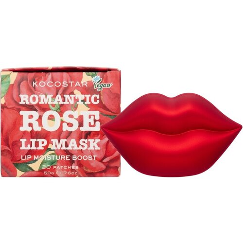 Гидрогелевые патчи для губ (Роза) 20 патчей/ ROSE LIP MASK - VEGAN 50 гр. Kocostar