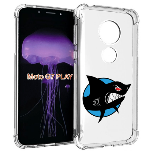 Чехол MyPads Злая-акула для Motorola Moto G7 Play задняя-панель-накладка-бампер чехол mypads злая акула для motorola edge plus задняя панель накладка бампер