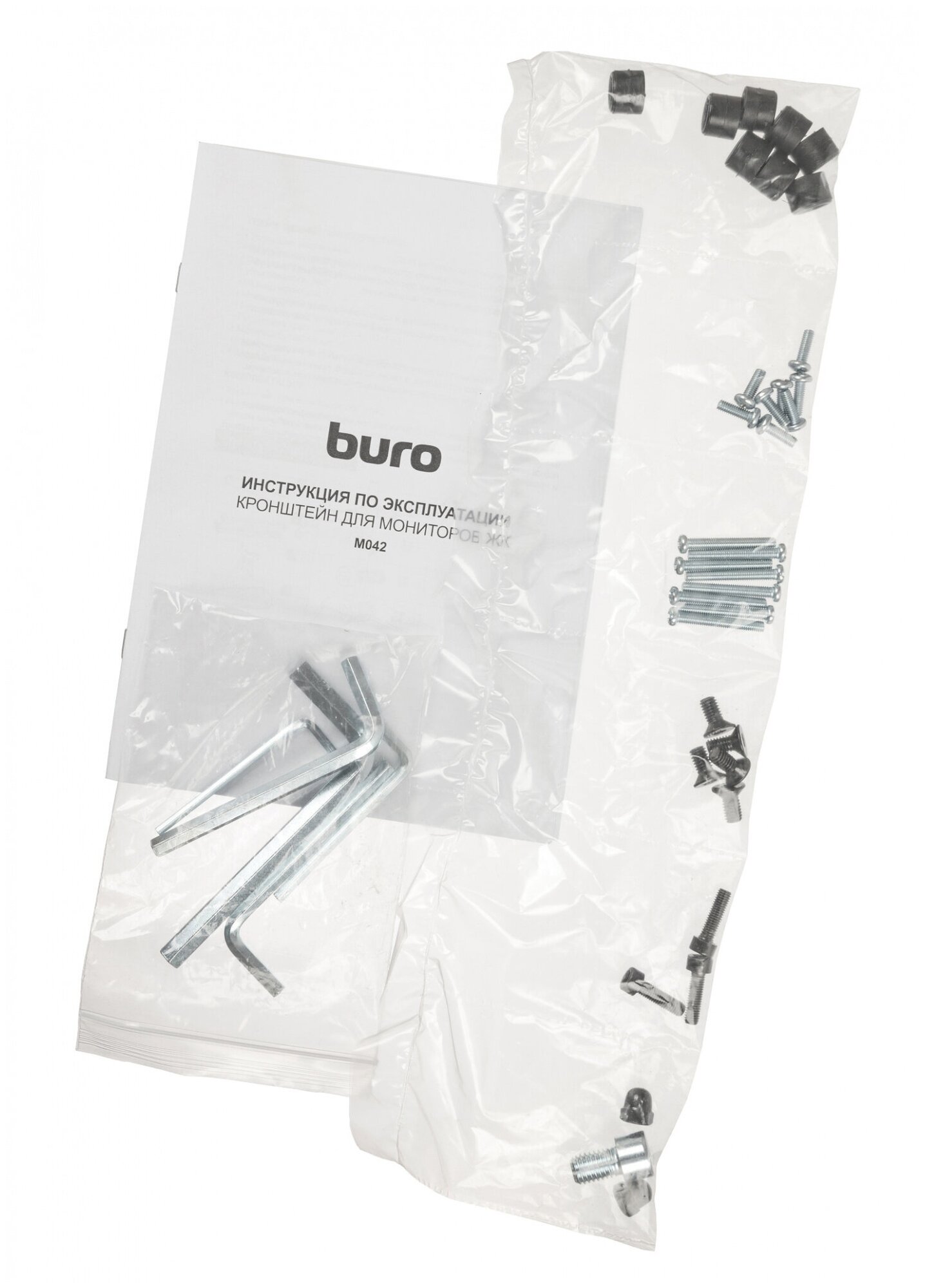 Кронштейн для мониторов Buro M042 черный 17''-27'' макс.8кг настольный поворот и наклон - фото №6