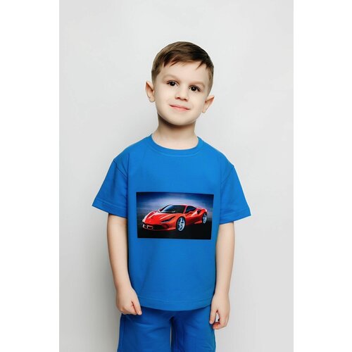 фото Футболка mariam baby, размер 110, голубой, синий