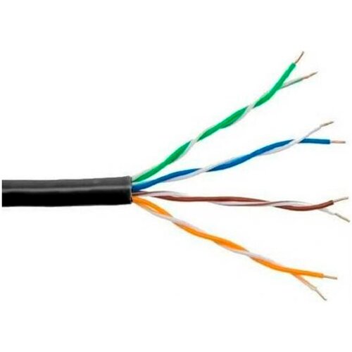 Кабель сетевой Bion BCL-U5451-301 U/UTP 305м black bion cable кабель витая пара bion bcl u5510 181 u utp кат 5e 4x2x0 51 мм awg 24 медь одножильный pvc для внутренней прокладки 305м серый