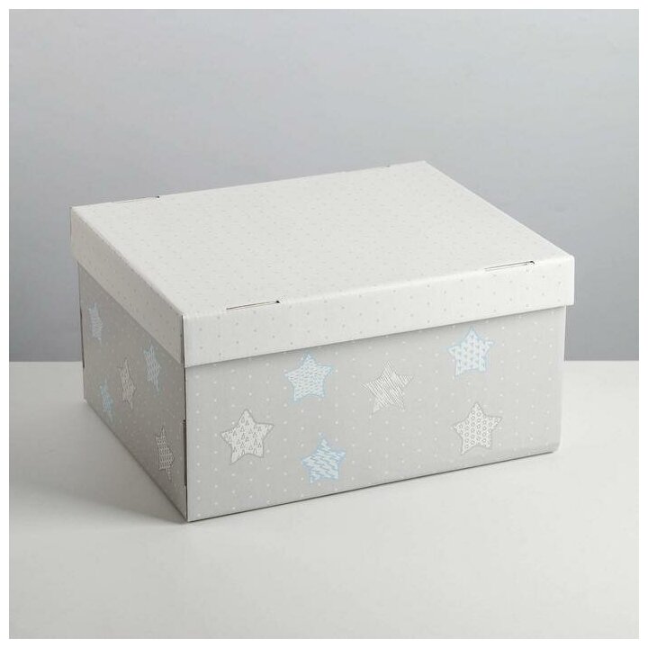 Дарите Счастье Коробка подарочная складная, упаковка, «Для секретиков», 31,2 х 25,6 х 16,1 см