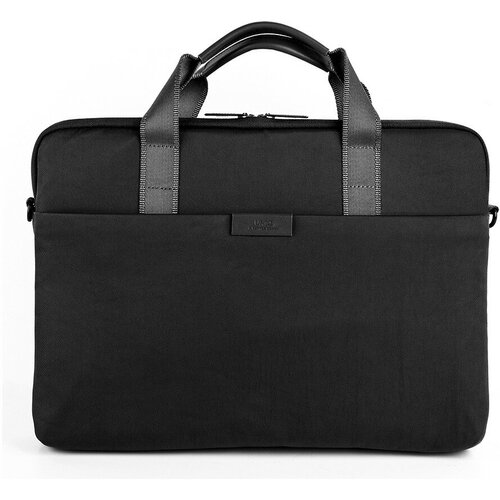 защитный чехол uniq bergen nylon для macbook pro 14 и pro 13 olive green Чехол-сумка Uniq Stockholm Nylon Messenger bag для ноутбуков 16, цвет Черный (Black) (STOCKHOLM(16)-MNBLACK)