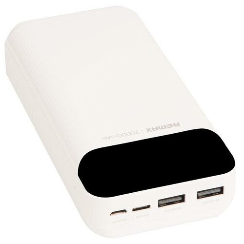 Внешний аккумулятор REMAX RPP-102 Lesu Series Cabled Power Bank, 2.0A, (20000mAh), white