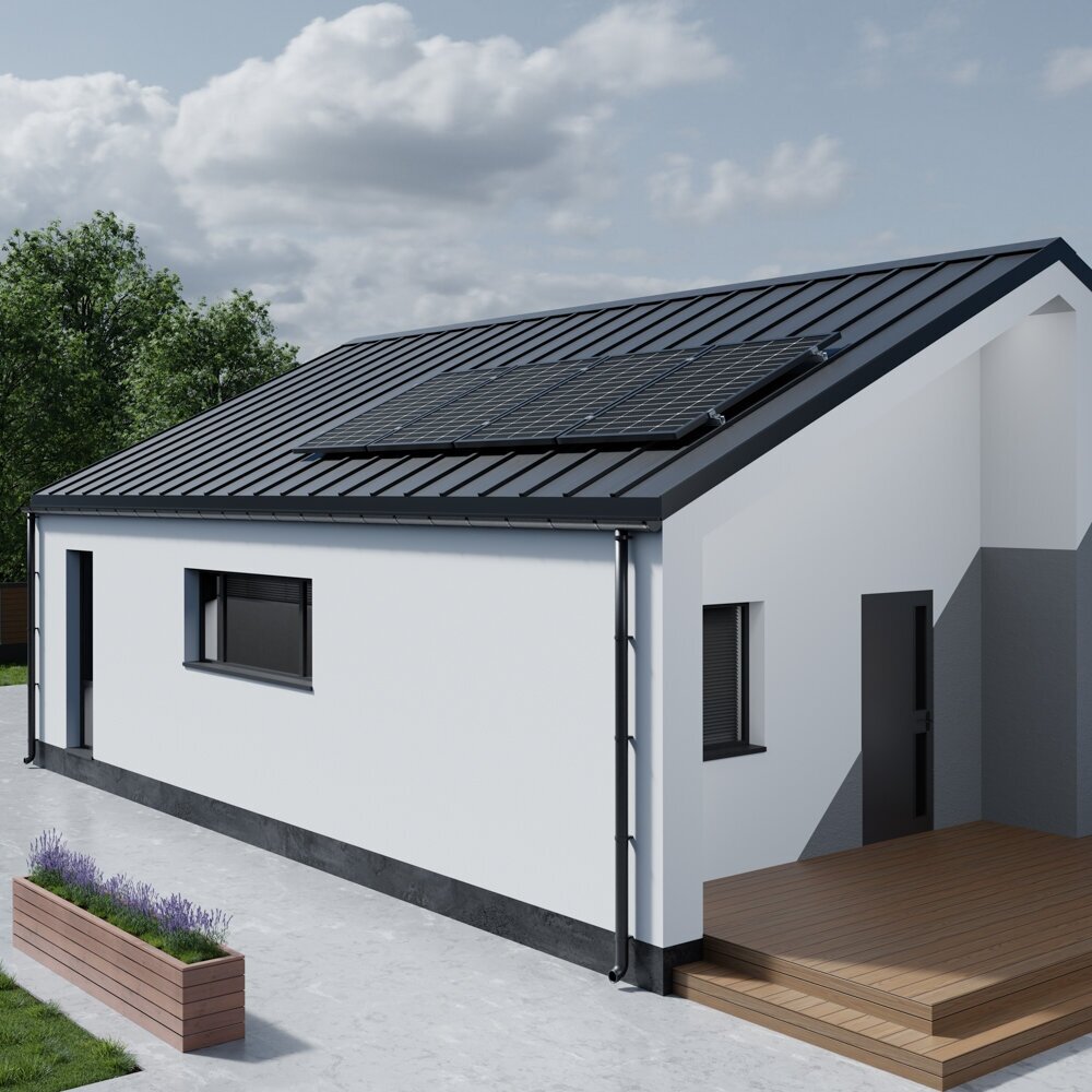 Крепёж четырёх солнечной батареи 100-380 Вт на наклонную крышу. - фотография № 6