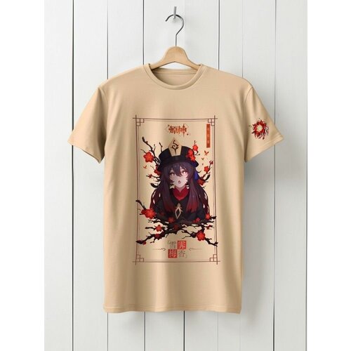 фото Футболка твоя футболка!, размер xxs, бежевый