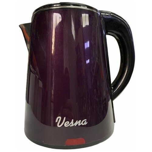 Электрический чайник VESNA, 2 л, колба нержавеющая сталь, 1500 вт, фиолетовый