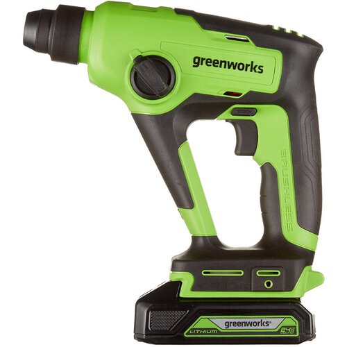 Перфоратор аккумуляторный Greenworks GD24SDS1K2 (3803107UA) 1,2 Дж 24В 1х2Ач Li-Ion SDS-plus с АКБ и ЗУ