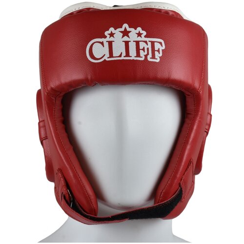фото Шлем боксерский ф-5 pvc, открытый, цвет: красный, размер: l cliff