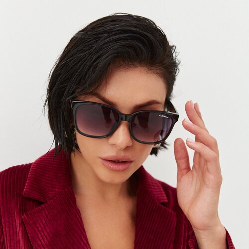 фото Солнцезащитные очки alberto casiano, вайфареры, оправа: пластик, спортивные, с защитой от уф, черный