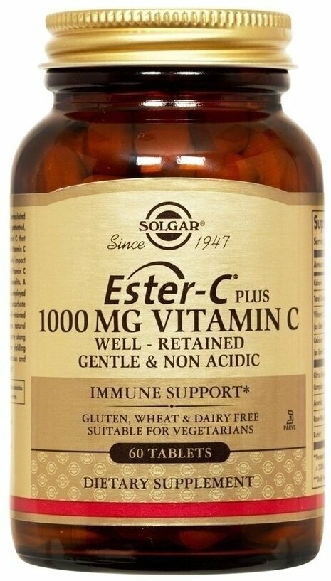 Solgar Ester-C Plus 1000 mg vitamin C Tablet, 60 tabs