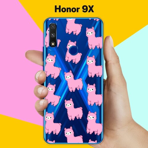 Силиконовый чехол на Honor 9X Узор из лам / для Хонор 9 Икс