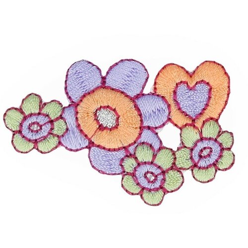 Annet на клеевой основе № 7 7-947B цветы фиолетовый 5.5х3.5 см