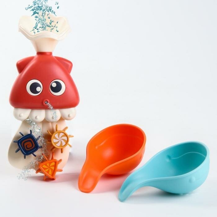 Набор игрушек для купания КНР "Осьминог-мельница" пластик (ZY1221227)