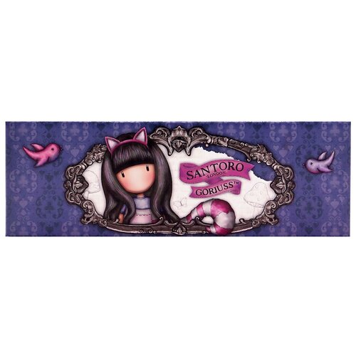 Пенал прямоугольный на магнитной застежке Santoro London Gorjuss Through The Looking Glass Cheshire Cat Санторо для девочек (472GJ07)