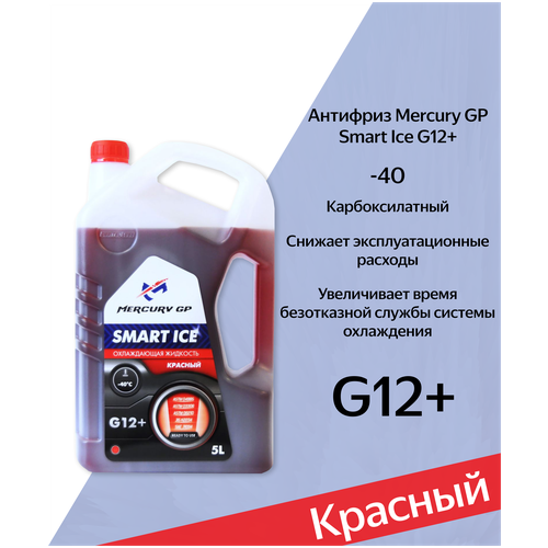 Антифриз Mercury GP Smart Ice G12+ (Red) -40 1 л.