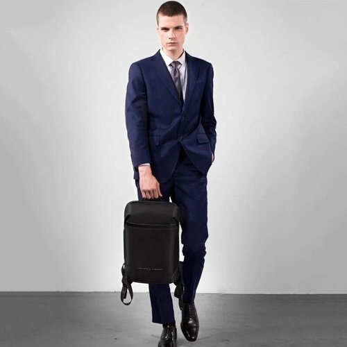 фото Рюкзак городской для студентов и школьников ks3210w черный guangzhou top quality leather products