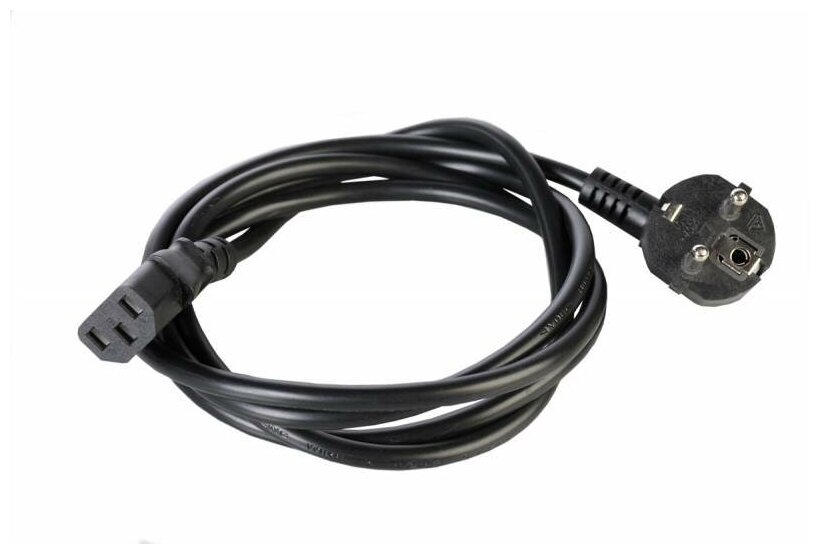 Шнур питания Rem R-10-CORD-C13-S-5 C13-Schuko проводник:3x1мм2 5м 220В 10А (упак:1шт) черный