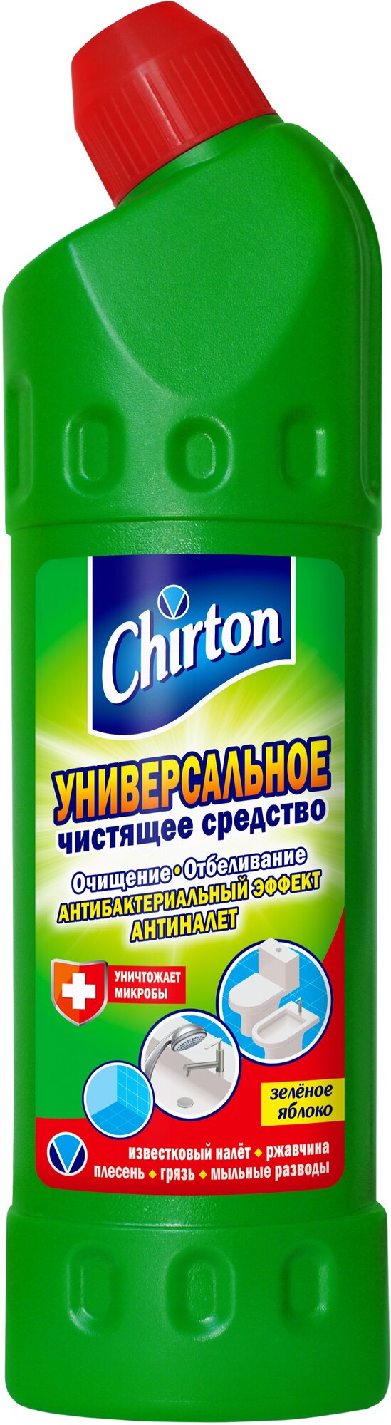 Чистящее средство Chirton "Зелёное яблоко" очиститель от рязи, ржавчины и налета, 750 мл