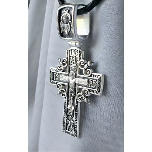 Серебряный православный крест с большим ушком