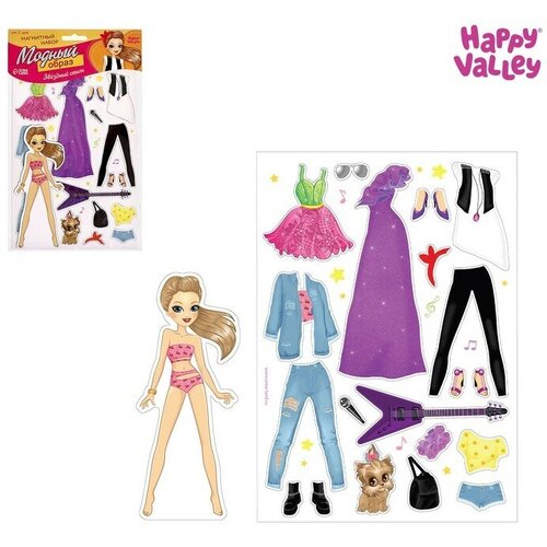 Магнитная игра «Одень куклу: супер-звезда» happy valley магнитная игра одень куклу супер звезда