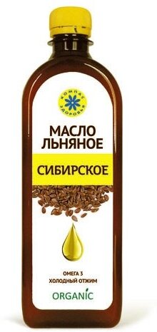 Масло "Льняное Сибирское" Компас здоровья 500 г 500 мл