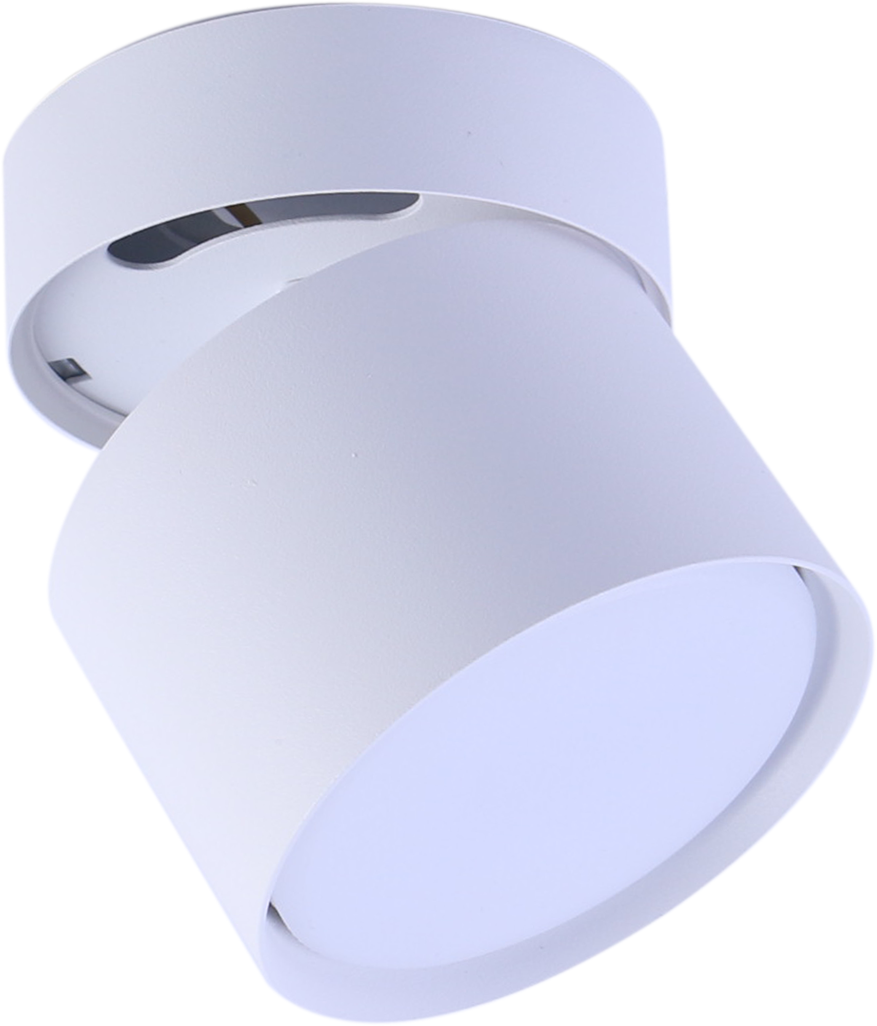 Светильник алюминиевый накладной поворотный под лампу с цоколем GX53, 82*60 мм, белый