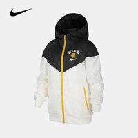 Куртка NIKE детская, капюшон, карманы, размер M, белый