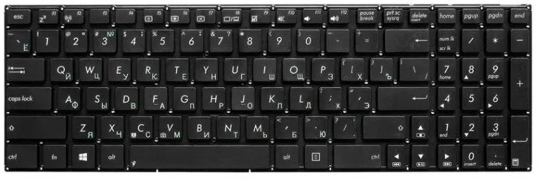 Клавиатура для ноутбука Asus X502 X502CA черная