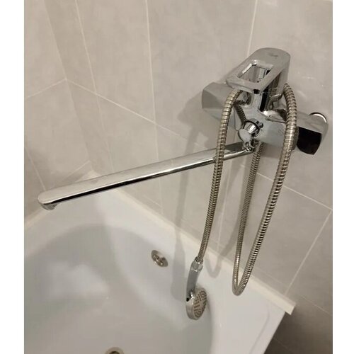 Смеситель для ванны с душем LKE Осирис 07, удлинённый гусак, душевой комнаты, ванной комнаты