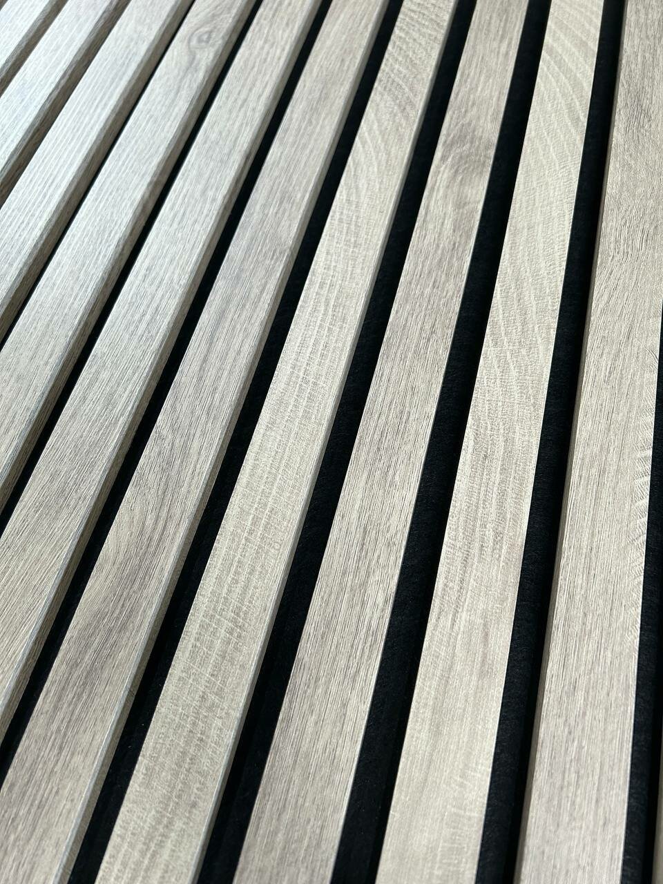 Образец акустической декоративной панели Wood App Classic Дуб капучино - фотография № 3