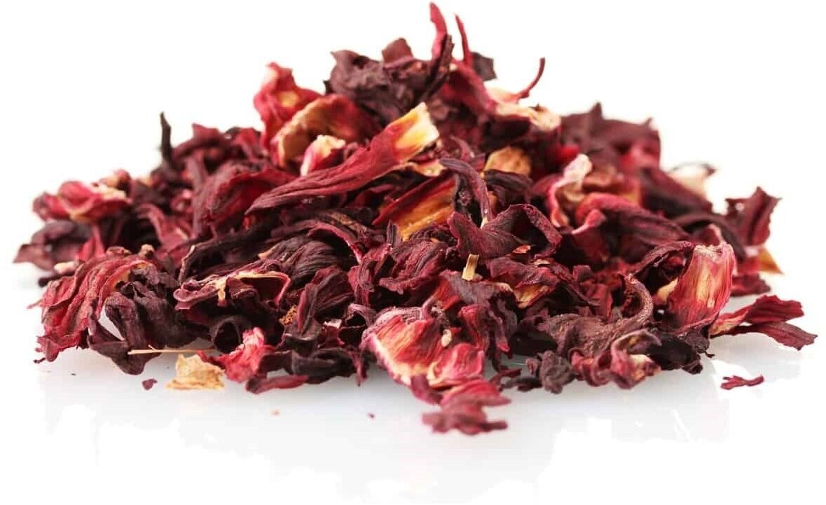 Каркаде резаный (Гибискус. Суданская роза) Травяной чайный напиток ярко-красного или бордового цвета, сладковато-кислый на вкус 100 гр