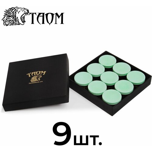 Мел для бильярда Taom Chalk Snooker 2.0 Green в коробке, 9 шт.