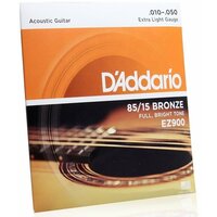 Струны для гитары акустической металлические комплект 6 шт, D Addario EZ900