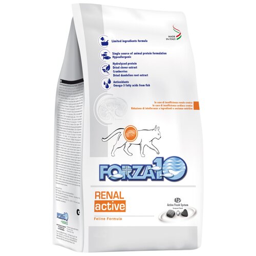 FORZA10 CAT RENAL ACTIVE для взрослых кошек при хронической почечной недостаточности (1,5 кг х 6 шт)